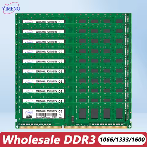 Wholesale 10Pcs DDR3 2GB 4GB 8GB Desktop Memory Ram PC3 8500 10600 12800 1.5V 240Pin 1066 1333 1600 