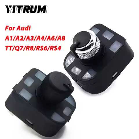 YITRUM Electric Side Mirror Knob Mirror Adjust Control Switch For Audi A2 A3 A4 A6 A8 Q7 TT R8 4F095