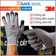 Găng tay bảo hộ 3M cấp độ 1-5 phủ PU Bao tay lao động chống mài mòn xé rách theo tiêu chuẩn EN388:45