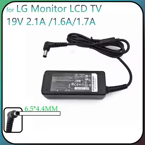 19V 2.1A /1.6A for LG Monitor LCD TV AC Adapter Power Supply cord 32LH510 LCAP21C LCAP25B ADS-45SN-1