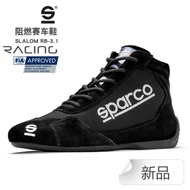 Sparco รองเท้าวิ่งรถรถทัวร์ริ่งรองเท้าบู้ตหนังแข่งรถโกคาร์ทรองเท้าวิ่งเปลวไฟเข็มขัดการรับรองจุด