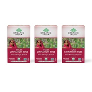 Organic India Tulsi Cinnamon Rose Herbal Tea - Holy Basil, Stress Relieving & Mystical, Immune Suppo