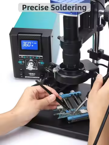 YIHUA 8509-I Micro Hot Air Gun Soldering Station with 0.5/3.5/3/2.5/2 mm Nozzle Temperture Adjustabl