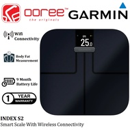 GARMIN INDEX S2 SMART BODY SCALE – BLACK | DIGITAL WI-FI SCALE WITH ADVANCED HEALTH METRICS & MULTI-