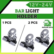BEACON 2Pcs Lekat Spotlight & Light Bar Bracket Warning Light Bar Pemegang Pengapit Offroad Aksesori
