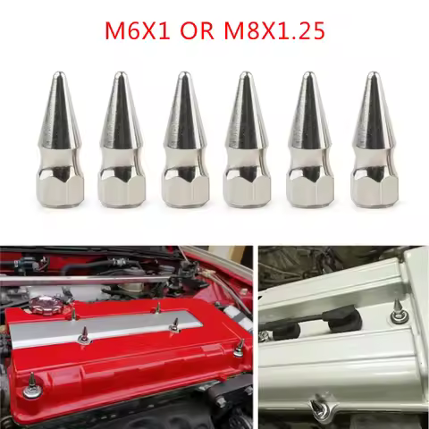 JDM Style M6X1.0/M8X1.25 Chrome Spikes Bolt Spiked Valve Cover Engine Bay Dress Up Washer Kit For Ho