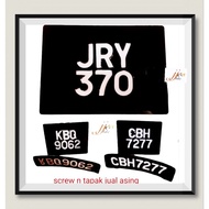 NUMBER PLATE MOTOR PLAT KETUK spray paint  NUMBER PLATE KETUK  PLATE NUMBER ZINC  BESI MOTOR(WHITE)