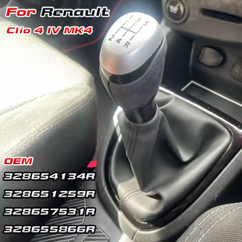 5 6 Speed Gear Shift Knob For Renault Clio 4 IV MK4 Manual Stick Head Shifter Lever Handle Car Inter