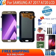Original For Samsung A7 2017 A720 A720F SM-A720F OLED LCD Display Touch Screen Digitizer Assembly Re