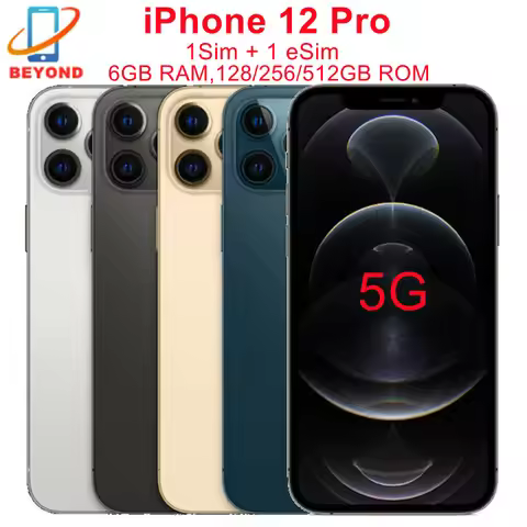 Genuine Apple iPhone 12 Pro 12pro 128/256/512GB ROM 6.1" Original OLED RAM 6GB A14 Bionic IOS Face I