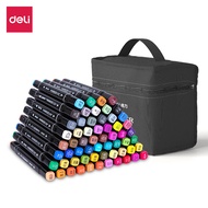 Bút màu dạ marker cao cấp Deli Bút vẽ đánh dấu marker touch cool 2 đầu tô màu dạ vẽ tranh anime kèm 