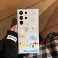 For Samsung S25 Ultra S24 S23 FE S22 S21 puppy Phone Case For Samsung A55 A56 A16 A17 A15 A14 A06 A0