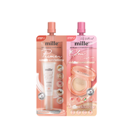 [ยกกล่อง] MILLE DUO PERFECT GLOW CUSHION 4g. + MILLE SNAIL BRIGHT PRIMER 4g.