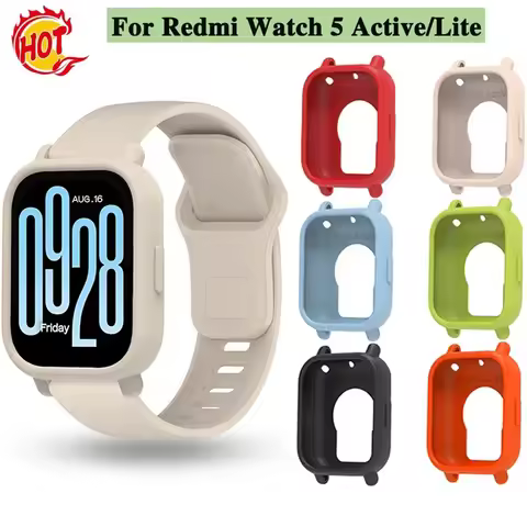 For Redmi Watch 5 Active Soft Silicone Cover Watch Decoration Hollow Protective Case Super Light For