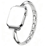 1pc Luxury Silver H-Shape Metal Chain Strap, Women's Delicate Bracelet Style Watch Band, Compatible 