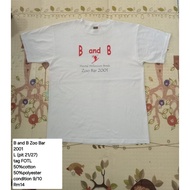 Tshirt lelaki B and B Zoo Bar 2001 vintage