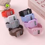 QIUJU Electronic Digital Calculator, Date Display Cartoon Micro Calculator Watch, Portable Multifunc