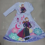 Anna Frozen Purple Muslim Dress 6-7 years