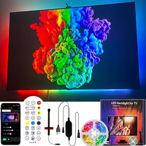 Smart Tv Backlighting With Camera Adaptive Synchronized Tv Backlight For 55-75Inch Ambilight For Tv 