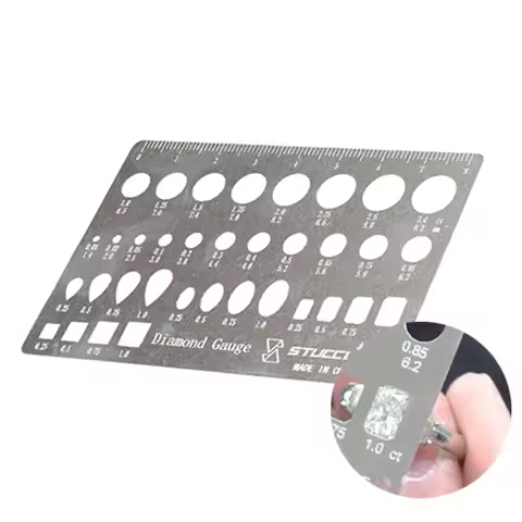 Stuccler Jewellers Diamond Gauge Portable 0.01 - 3.0 ct Diamond Carat Estimator Diamond Sizing Jewel