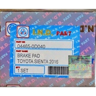 FRONT DISC BRAKE PAD TOYOTA SIENTA ORIGINAL DISC FRONT BRAKE PADS