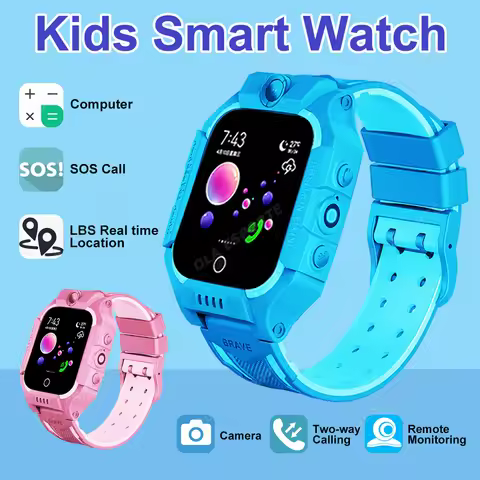 Kids 2G Smart Watch SOS GPS Location Sim Card Call Child SmartWatch HD Camera Video Call IP68 Waterp