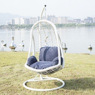 ST/🏮Customized Thick Rattan Hanging Basket White Hanging Basket Rattan Chair Indoor Balcony Cradle Leisure Swing Rattan