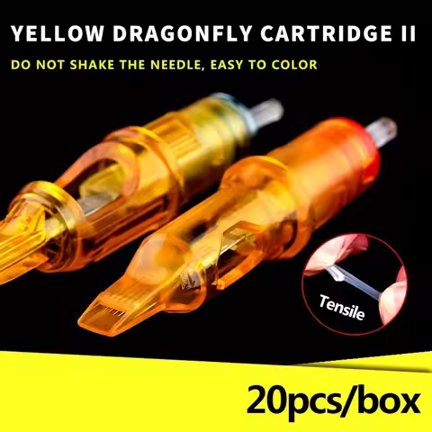 YILONG 20Pcs Disposable Tattoo Cartridges Needle Individual Package RL/RM/RS/M1 Series Tattoo Needle
