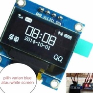Oled 0.96 Inch I2C IIC Arduino 0.96" 128x64 display blue White - White