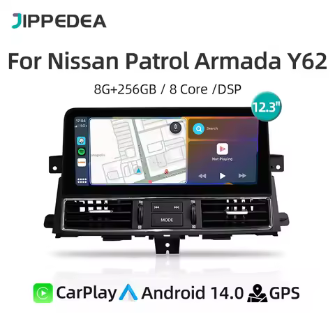For Nissan Patrol Armada Y62 Infiniti QX80 2011-2022 Android 14 Car Multimedia Video Player Radio GP