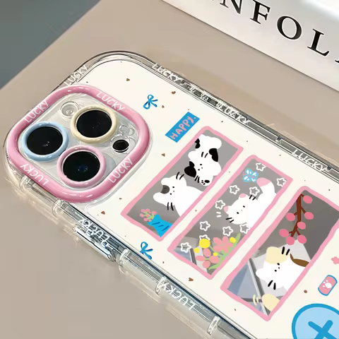 Spring Flowers Cute Photo Frame Kitten Mirror Phone Case For iPhone 17 Air 16 15 Pro Max 14 13 12 11