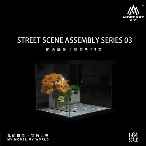 Morert 1:64 Parking Lot Diorama, Light Version Diorama for Display&Collection&Gift