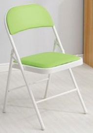 DDS - 時尚彩色摺椅（加強鋼板底座雙層海綿白腿綠色）#DDS