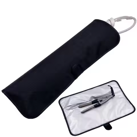 Heat Resistant Flat Iron Case Portable Hair Straightener Pouch Curling Iron Travel Cover Bag for Hai