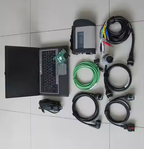 MB Star C4 SD Diagnosis Tools with V12/2025 Software X-ntry HDD 90% new Laptop D630 4gb ram Full set