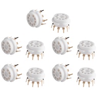 10PCS PCB 9Pin Ceramic B9A Vacuum Tube Socket Audio HIFI DIY Amps for 12AX7 12AU7 12AT7 ECC81 ECC82 