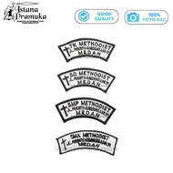 Embroidery location of Medan Schools, Elementary, Middle, and High Schools, 3 Roads, Pioneers, Indep