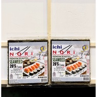 Ichi Nori 20 sheets | Premium Roasted Seaweed | Halal Nori | Nori Gimbap | Nori Sushi