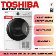 Toshiba Heat Pump Dryer 8KG TD-E80BT21HWM(WW) Pengering Baju