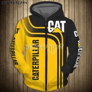 Caterpillar สนุก อินเทรนด์แขนยาว  3 มิติ พิมพ์ซิป /  เสื้อฮู้ด เสื้อกันหนาว / แจ็คเก็ต / ชาย / หญิง  การจัดส่งสินค้าลดลง