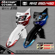 RMZ 250 Number Plate and Mudguard Decal Sticker Decal Board + Front Mudguard rmz 450 / 250 D5 002