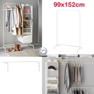 IKEA MULIG Clothes Bar Clothes Rack Adjustable White Indoor Outdoor Rack Rak Baju Putih