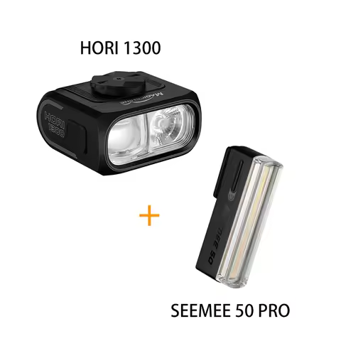 Magicshine Hori 1300 Dual Mounted Bike Light With SEEMEE 50 PRO Taillight Fast USB-C Charging IPX6 W