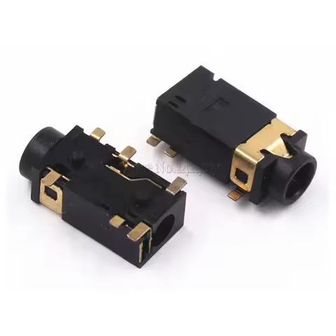 10PCS 3.5 MM headphone socket Audio socket PJ-342 Surface mounted 6 feet Double track gold plated PJ