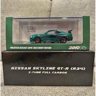 INNO64 Nissan Skyline R34 Green Carbon Chase