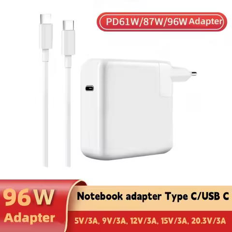 61W 96W USB C PD Notebook Charger Power Ac Adapter for MacBook Pro16 15 13 Inch New Air 13 Inch 2020