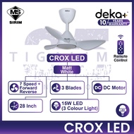 DEKA+ CROX LED 28 3 Blades 14 Speeds +TURBO Mode Remote Control DC Motor Ceiling Fan with Light Kipa