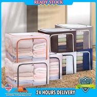72L / 100L OXFORD STORAGE BOX FOLDABLE LARGE STORAGE BOX CLOTH STORAGE CLOTH ORGANIZER