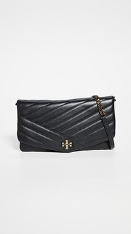 TORY BURCH KIRA CHEVRON CLUTCH BAG BLACK ORIGINAL TORY BURCH EBRAKAVI