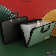 ROSEGOOD A4 File Folder, PP a4  13 Grids a4 File Folder, Portable Multilayer Large Capacity Office S